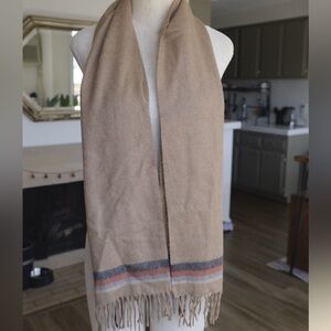 striped tan scarf